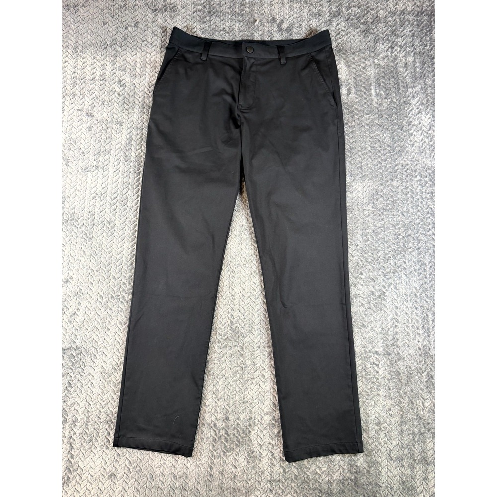 Rhone Commuter Chino Pants Mens 31 Black Slim Fit Low Rise Tapered Leg Workwear